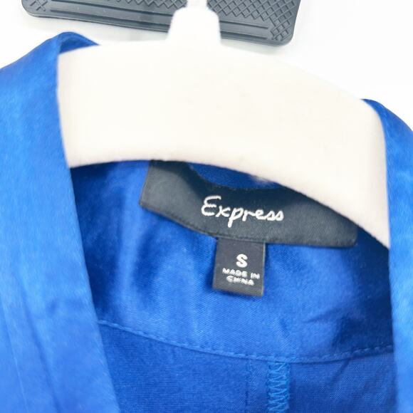 Express Women Casual Chic Silk Blend Mock Neck Ruffled Tank Top Blouse Size S - Picture 5 of 7